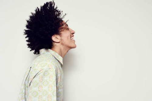 portrait of happy young man - hairstyle stock pictures, royalty-free photos & images