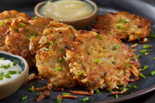 potato pancakes - food stock pictures, royalty-free photos & images