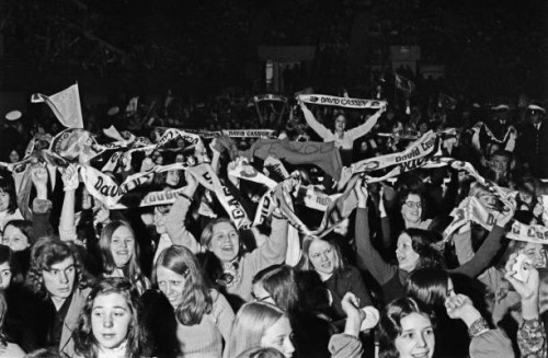 Predominantly female fans of American actor and singer David Cassidy during his concert at the Empire Pool in Wembley, London, UK, 17th March 1973.
