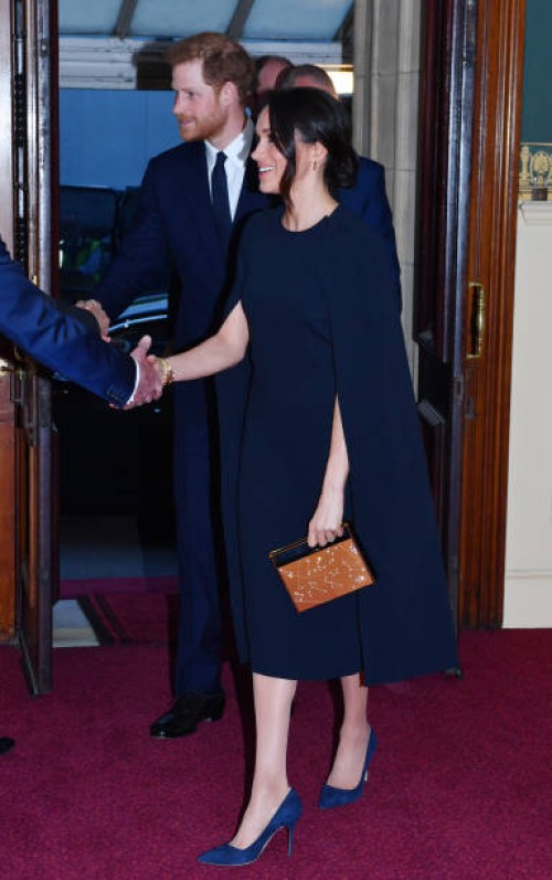 Prince Harry and Meghan Markle arrive at the Royal Albert Hall to attend a star-studded concert to celebrate the Queen's 92nd birthday on April 21,...
