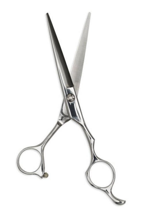 professional haircutting scissors - hairstyle stock pictures, royalty-free photos & images