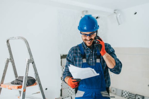 professional home builder at work - home decoration stock pictures, royalty-free photos & images