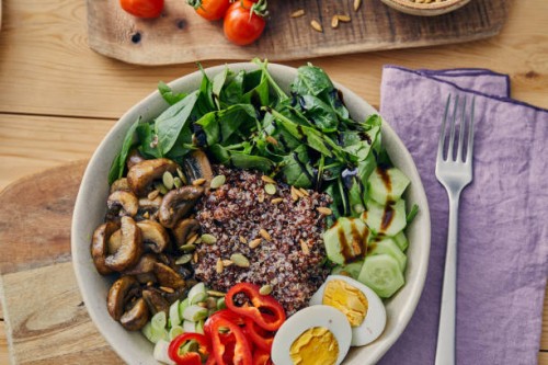 quinoa salad gourmet - junk food stock pictures, royalty-free photos & images