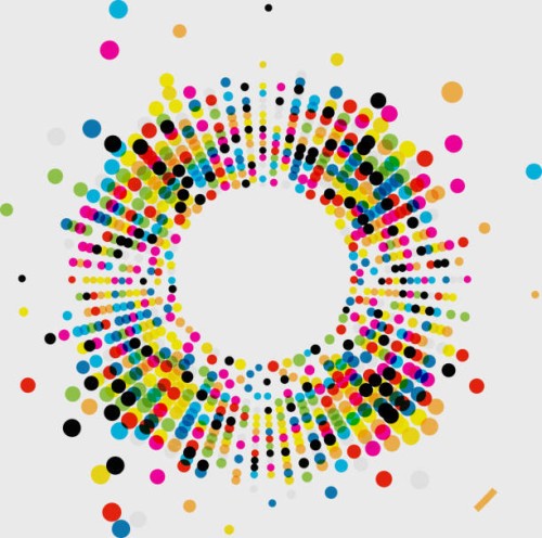 radial style spots ornate fashion pattern background - fashion stock illustrations