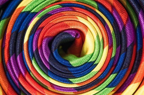 rainbow spiral silk textile - fashion stock pictures, royalty-free photos & images