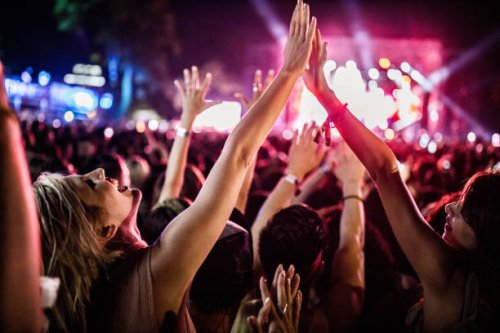 raise your hands for this great music festival! - concert stock pictures, royalty-free photos & images