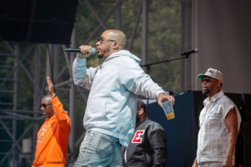 Rapper Inspectah Deck, U-God and RZA of Wu-Tang Clan perform live on stage during a concert at the Parkbuehne Wuhlheide on June 5, 2023 in Berlin,...