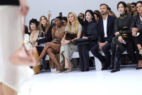 Raye, Zita d'Hauteville, Normani and Shailene Woodley, Song Hye-kyo, Pierre-Emmanuel Angeloglu and Tang Yan are seen front row at the Fendi fashion...