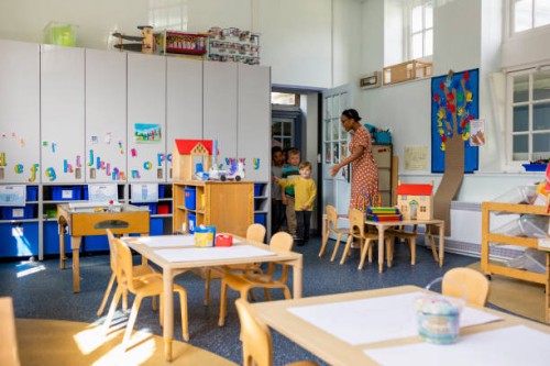 ready for art class! - home decoration stockfoto's en -beelden