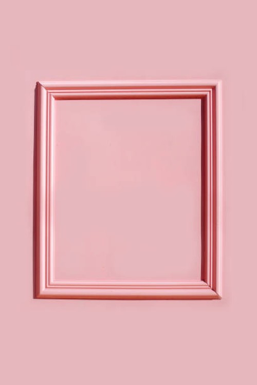 real pink picture frame on pink wall background. - home decoration stock pictures, royalty-free photos & images