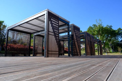 recreation area in city park - garden decoration stock pictures, royalty-free photos & images