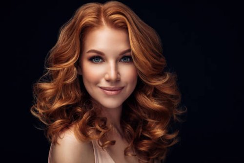 red haired woman - hairstyle stock pictures, royalty-free photos & images