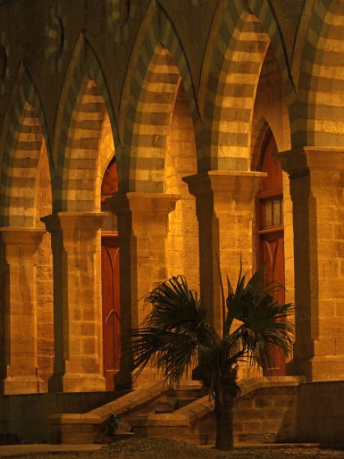 renovated building of frere hall - garden decoration stock pictures, royalty-free photos & images