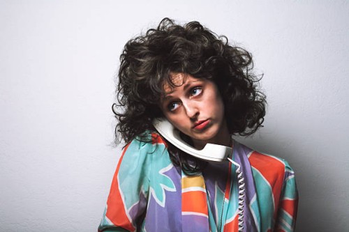 retro woman talking on landline phone - fashion stock pictures, royalty-free photos & images