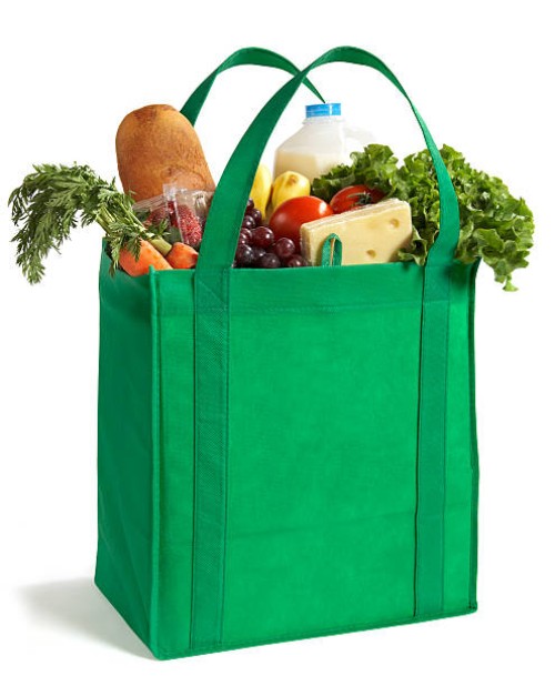reusable eco friendly grocery bag - food stock pictures, royalty-free photos & images