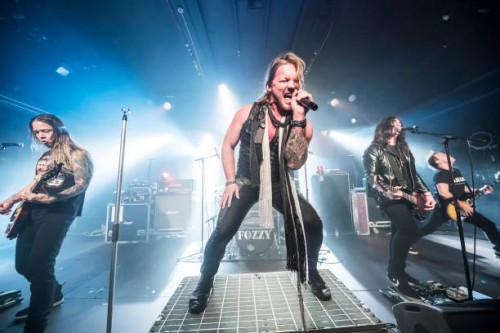 Rich Ward, Chris Jericho, Paul Di Leo and Billy Grey of Fozzy perfom in concert at Razzmatazz during Route Resurrection on February 11, 2018 in...