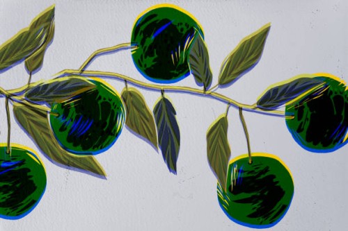 risograph style - garden decoration stock illustrations