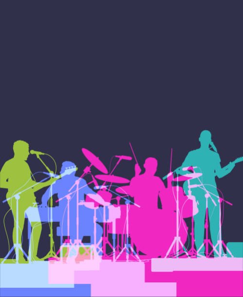 rock band - concert stock illustrations