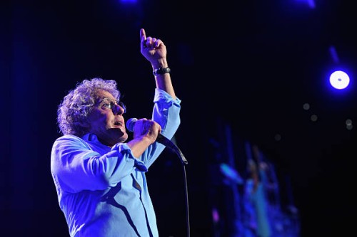 Roger Daltrey of the Who performs on the opening night of their "The Who Hits 50" tour at Amalie Arena on April 15, 2015 in Tampa, Florida.