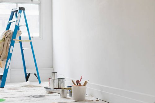 room painted white - home decoration stock pictures, royalty-free photos & images