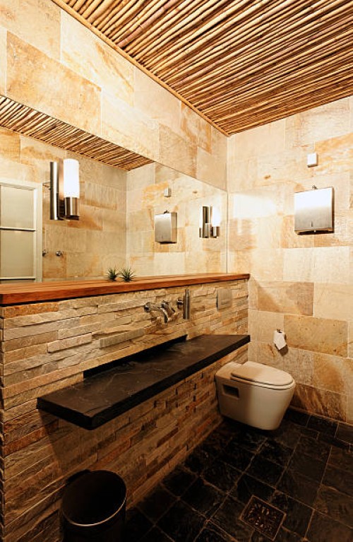 rustic designer bathroom - home decoration stock pictures, royalty-free photos & images
