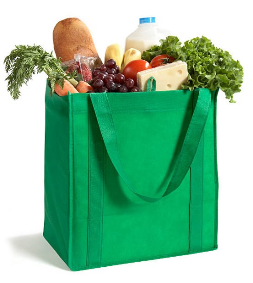 sac de courses réutilisable écologique - food photos et images de collection