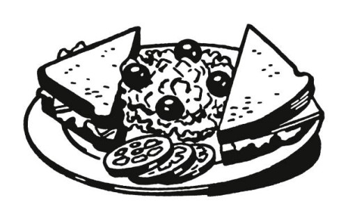 sandwich plate - food stock illustrations