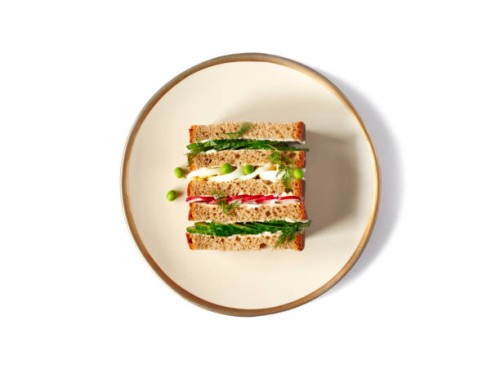 sandwich with cucumber, radish and egg. spring sandwich - junk food stock pictures, royalty-free photos & images