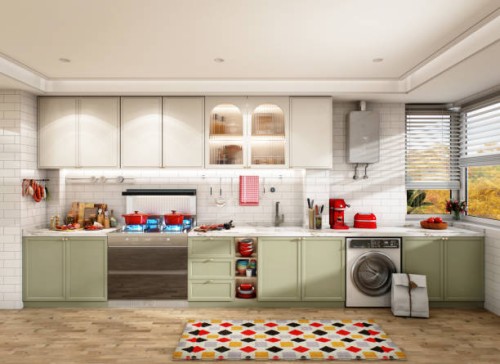 scandinavian style domestic kitchen - home decoration stock pictures, royalty-free photos & images