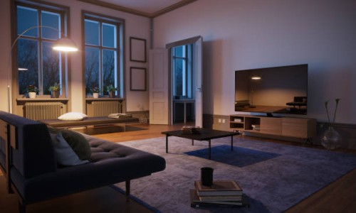 scandinavische stijl woonkamer interieur - home decoration stockfoto's en -beelden