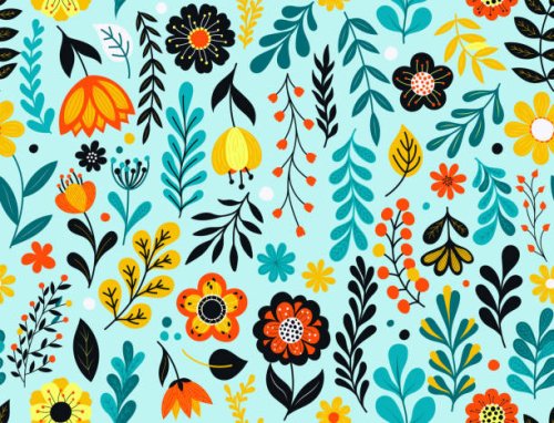 seamless floral pattern - garden decoration stock illustrations