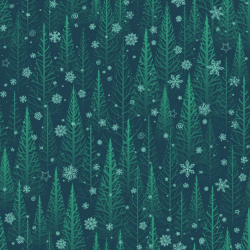 seamless green winter forest background - home decoration stock illustrations