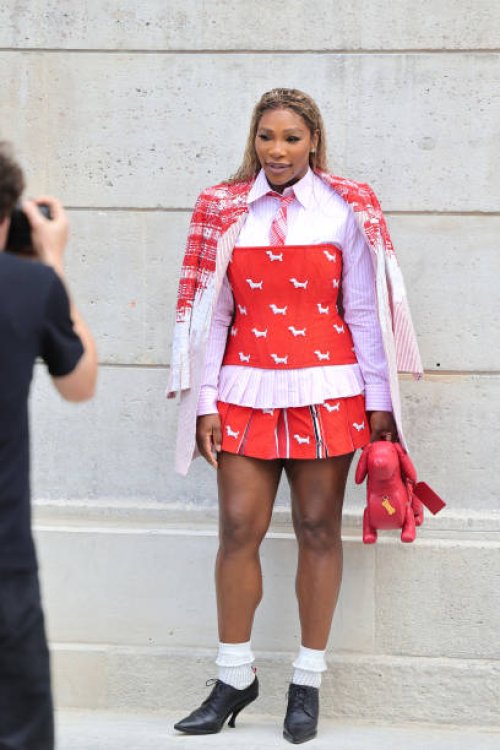 Serena Williams attends the Thom Browne Haute Couture Fall/Winter 2024-2025 show as part of Paris Fashion Week on June 24, 2024 in Paris, France.