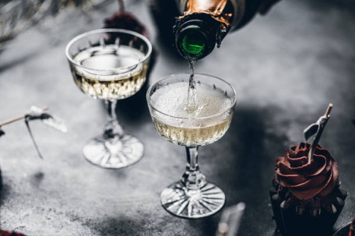 serving drinks for new years party - home decoration stock pictures, royalty-free photos & images
