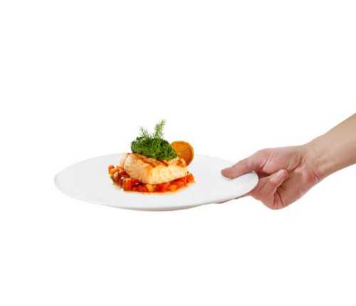 serving salmon fillet with sauce - food stock pictures, royalty-free photos & images