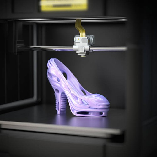 shoe created in 3d printer - fashion stock illustrations