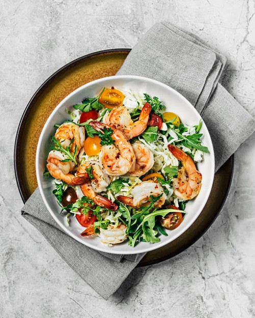 shrimp salad - food stock pictures, royalty-free photos & images