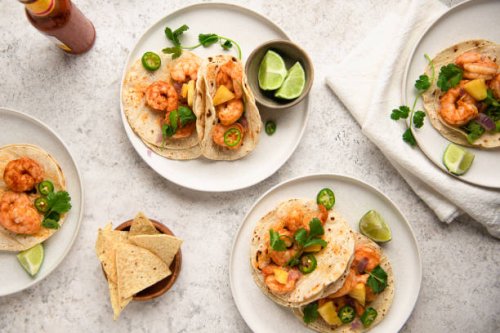 shrimp tacos - food stock pictures, royalty-free photos & images
