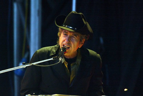 Singer Bob Dylan performs on stage at The Fleadh 2004 at Finsbury Park June 20, 2004 in London, England. The Fleadh 2004 doubles as the London stop...