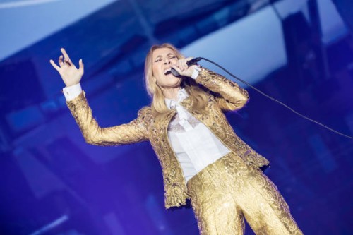 Singer Celine Dion performs on the stage in concert at Cotai Strip Cotai Arena on June 29, 2018 in Macau, China.