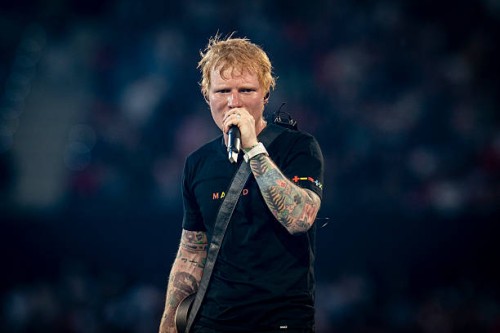 Singer Ed Sheeran during his concert at the Riyadh Air Metropolitano on May 30 in Madrid, Spain. Ed Sheeran has sold out his two concerts in Madrid,...