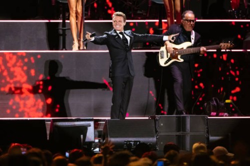 Singer Luis Miguel performs, at the Estadio Banorte on August 22, 2024 in Monterrey, Mexico.
