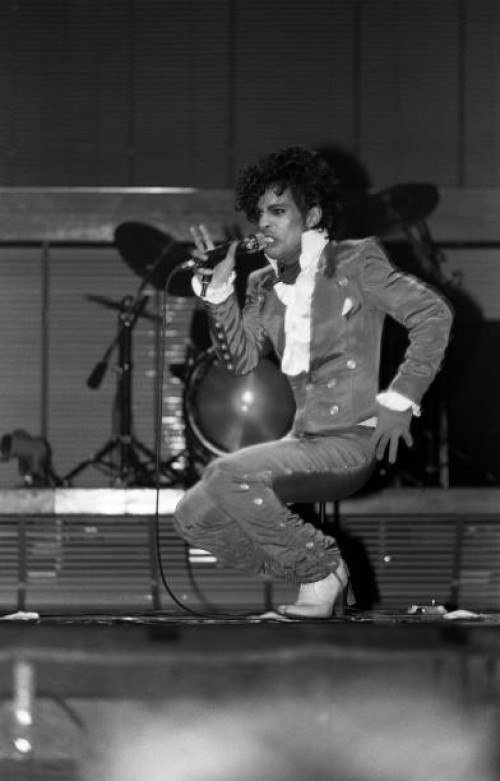 Singer Prince performs at the Auditorium Theater in Chicago, Illinois in January1983.