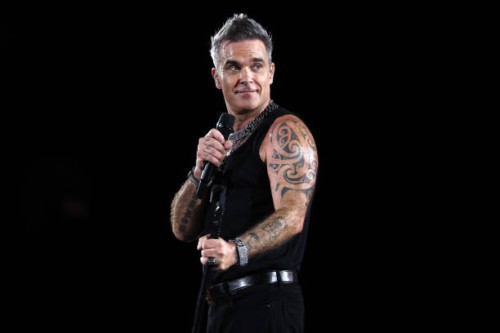Singer Robbie Williams performs live during his concert One Show & One Night Only concert at Messe Muenchen on August 27, 2022 in Munich, Germany.