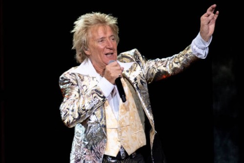 Sir Rod Stewart performs on stage at The OVO Hydro on November 29, 2022 in Glasgow, Scotland.