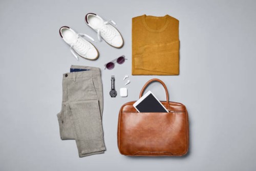 smart casual with technologies and accessories - fashion stock pictures, royalty-free photos & images