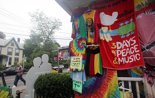 Souvenir shop sells goods as the 40th anniversary of the Woodstock music festival approaches August 13, 2009 in Woodstock, New York. On August 15-17...