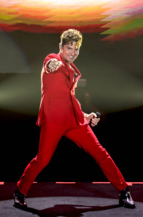 Spanish singer David Bisbal performs during a concert at Auditorio Nacional on May 9, 2024 in Mexico City, Mexico.