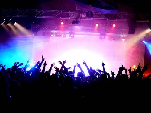 spectators - concert stock pictures, royalty-free photos & images