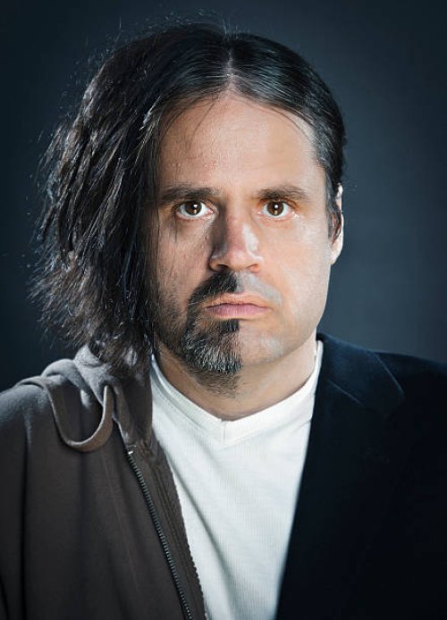 split faced man - hairstyle stock pictures, royalty-free photos & images